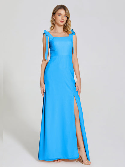 Michelle Detachable Bow-knot Square Bridesmaid Dress