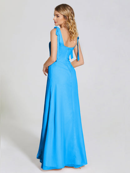 Michelle Detachable Bow-knot Square Bridesmaid Dress