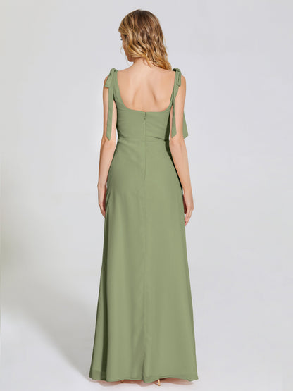 Michelle Detachable Bow-knot Square Bridesmaid Dress