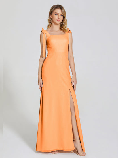 Michelle Detachable Bow-knot Square Bridesmaid Dress