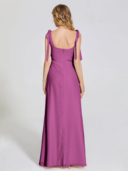 Michelle Detachable Bow-knot Square Bridesmaid Dress