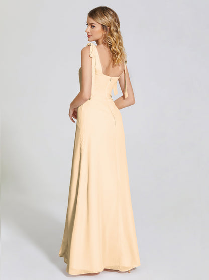 Michelle Detachable Bow-knot Square Bridesmaid Dress