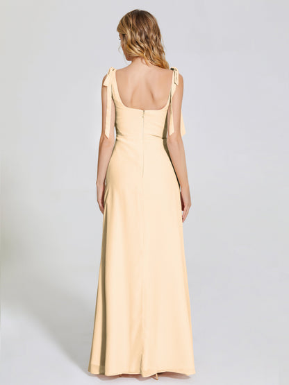 Michelle Detachable Bow-knot Square Bridesmaid Dress