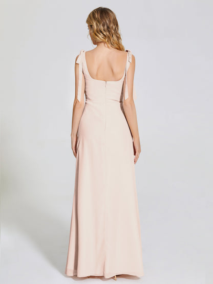 Michelle Detachable Bow-knot Square Bridesmaid Dress