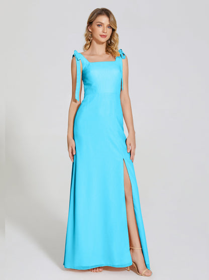 Michelle Detachable Bow-knot Square Bridesmaid Dress