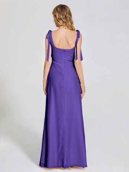 Michelle Detachable Bow-knot Square Bridesmaid Dress