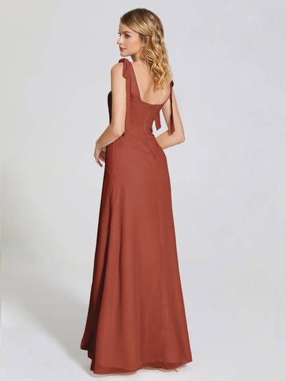 Michelle Detachable Bow-knot Square Bridesmaid Dress
