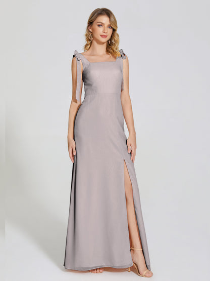Michelle Detachable Bow-knot Square Bridesmaid Dress