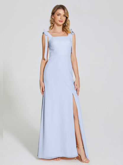 Michelle Detachable Bow-knot Square Bridesmaid Dress