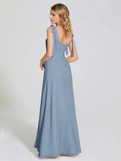 Michelle Detachable Bow-knot Square Bridesmaid Dress