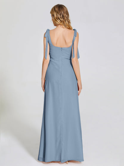 Michelle Detachable Bow-knot Square Bridesmaid Dress