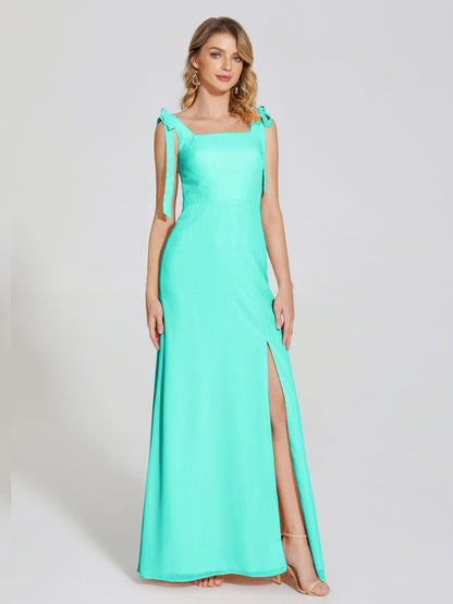 Michelle Detachable Bow-knot Square Bridesmaid Dress