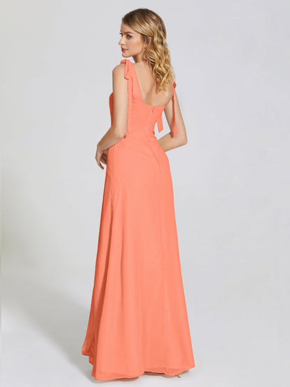 Michelle Detachable Bow-knot Square Bridesmaid Dress