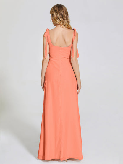 Michelle Detachable Bow-knot Square Bridesmaid Dress