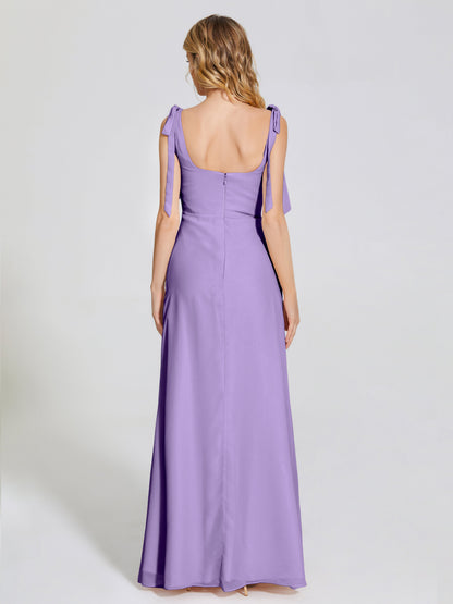 Michelle Detachable Bow-knot Square Bridesmaid Dress