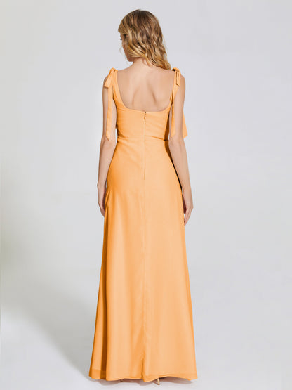 Michelle Detachable Bow-knot Square Bridesmaid Dress