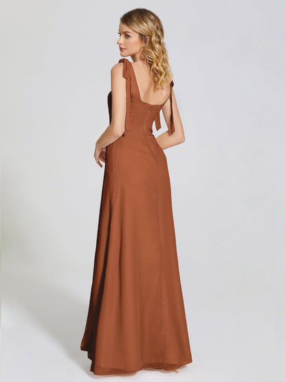 Michelle Detachable Bow-knot Square Bridesmaid Dress
