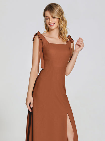 Michelle Detachable Bow-knot Square Bridesmaid Dress