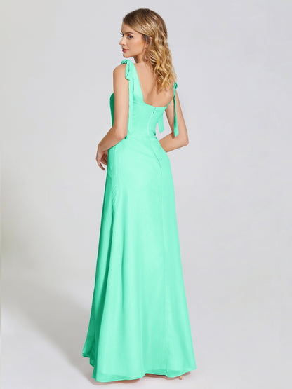 Michelle Detachable Bow-knot Square Bridesmaid Dress