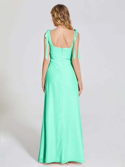 Michelle Detachable Bow-knot Square Bridesmaid Dress