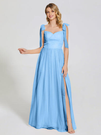 Diana Detachable Bow-knot Straps Tulle Bridesmaid Dress
