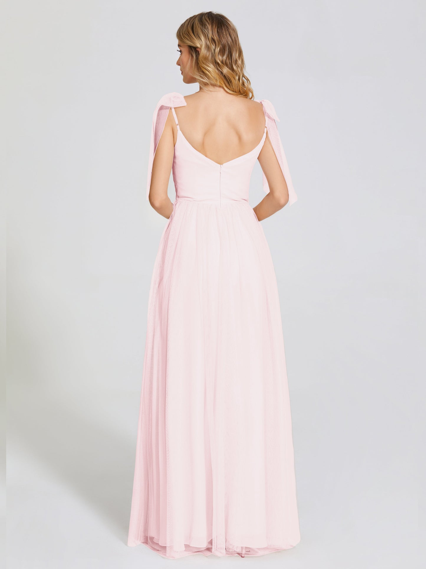 Diana Detachable Bow-knot Straps Tulle Bridesmaid Dress