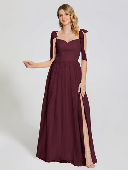 Diana Detachable Bow-knot Straps Tulle Bridesmaid Dress