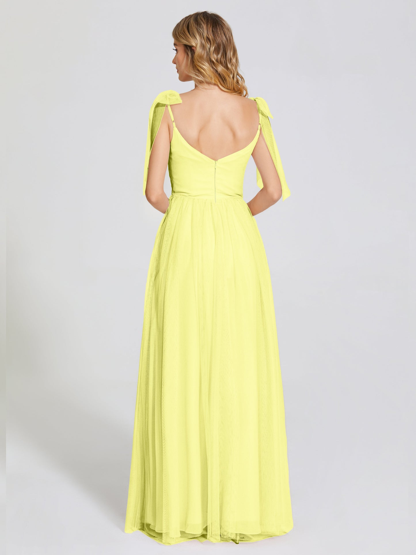 Diana Detachable Bow-knot Straps Tulle Bridesmaid Dress