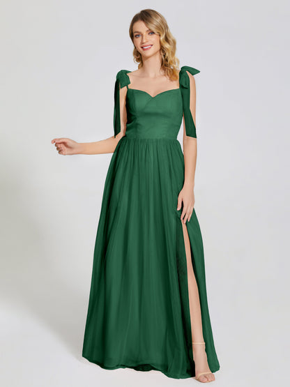Diana Detachable Bow-knot Straps Tulle Bridesmaid Dress