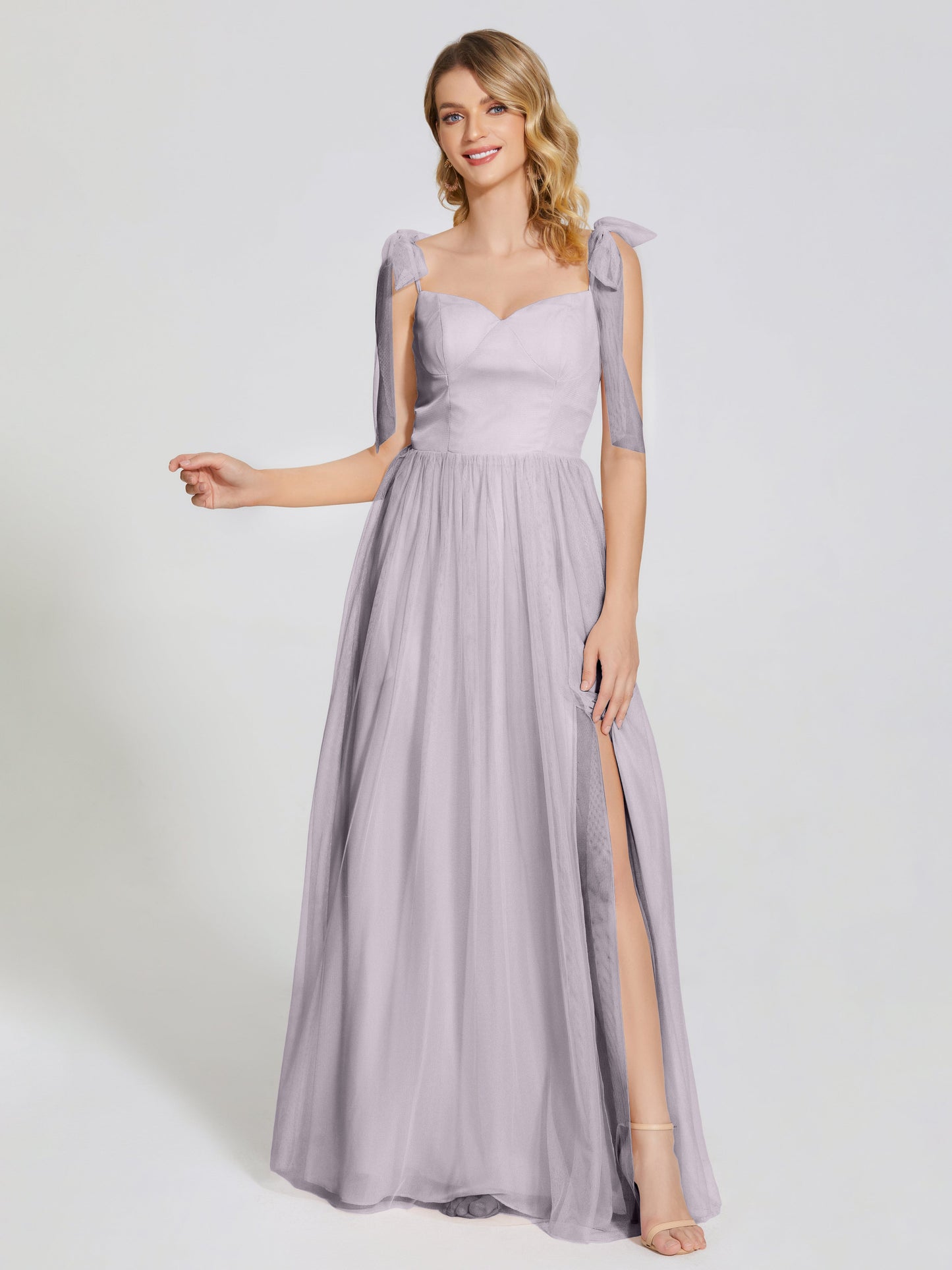 Diana Detachable Bow-knot Straps Tulle Bridesmaid Dress