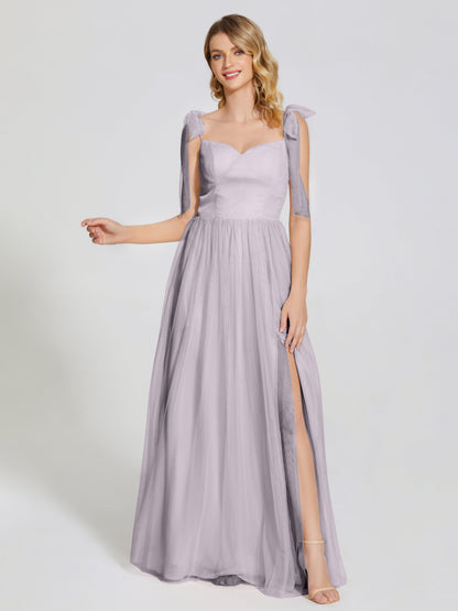 Diana Detachable Bow-knot Straps Tulle Bridesmaid Dress