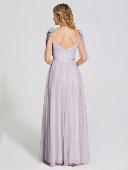 Diana Detachable Bow-knot Straps Tulle Bridesmaid Dress