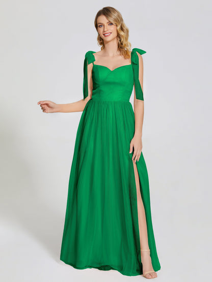 Diana Detachable Bow-knot Straps Tulle Bridesmaid Dress