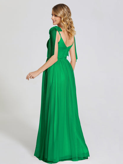 Diana Detachable Bow-knot Straps Tulle Bridesmaid Dress