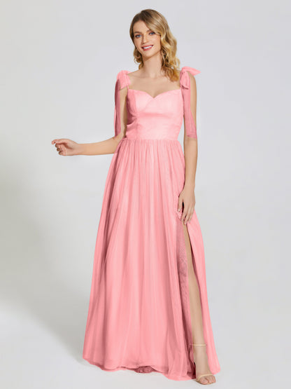 Diana Detachable Bow-knot Straps Tulle Bridesmaid Dress