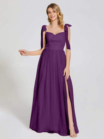 Diana Detachable Bow-knot Straps Tulle Bridesmaid Dress