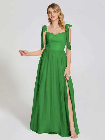 Diana Detachable Bow-knot Straps Tulle Bridesmaid Dress