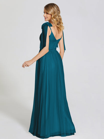 Diana Detachable Bow-knot Straps Tulle Bridesmaid Dress