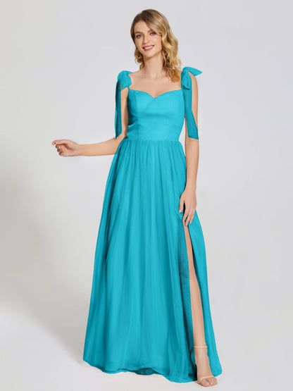 Diana Detachable Bow-knot Straps Tulle Bridesmaid Dress