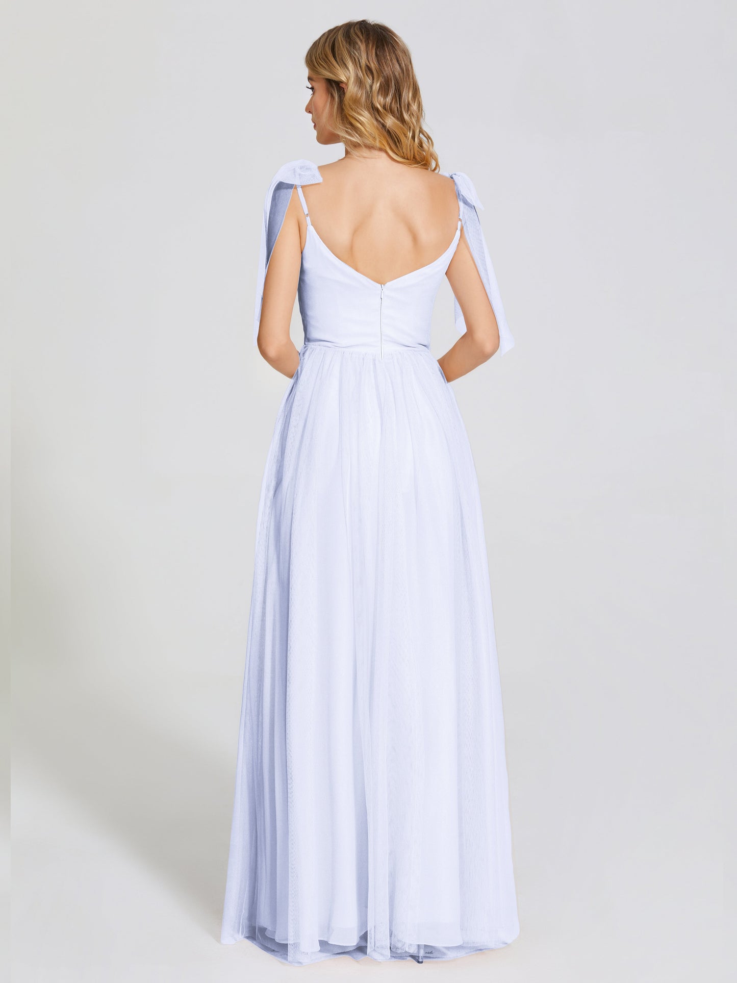 Diana Detachable Bow-knot Straps Tulle Bridesmaid Dress