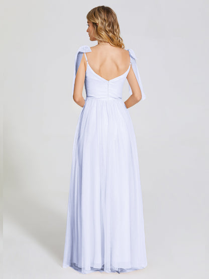 Diana Detachable Bow-knot Straps Tulle Bridesmaid Dress