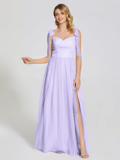 Diana Detachable Bow-knot Straps Tulle Bridesmaid Dress