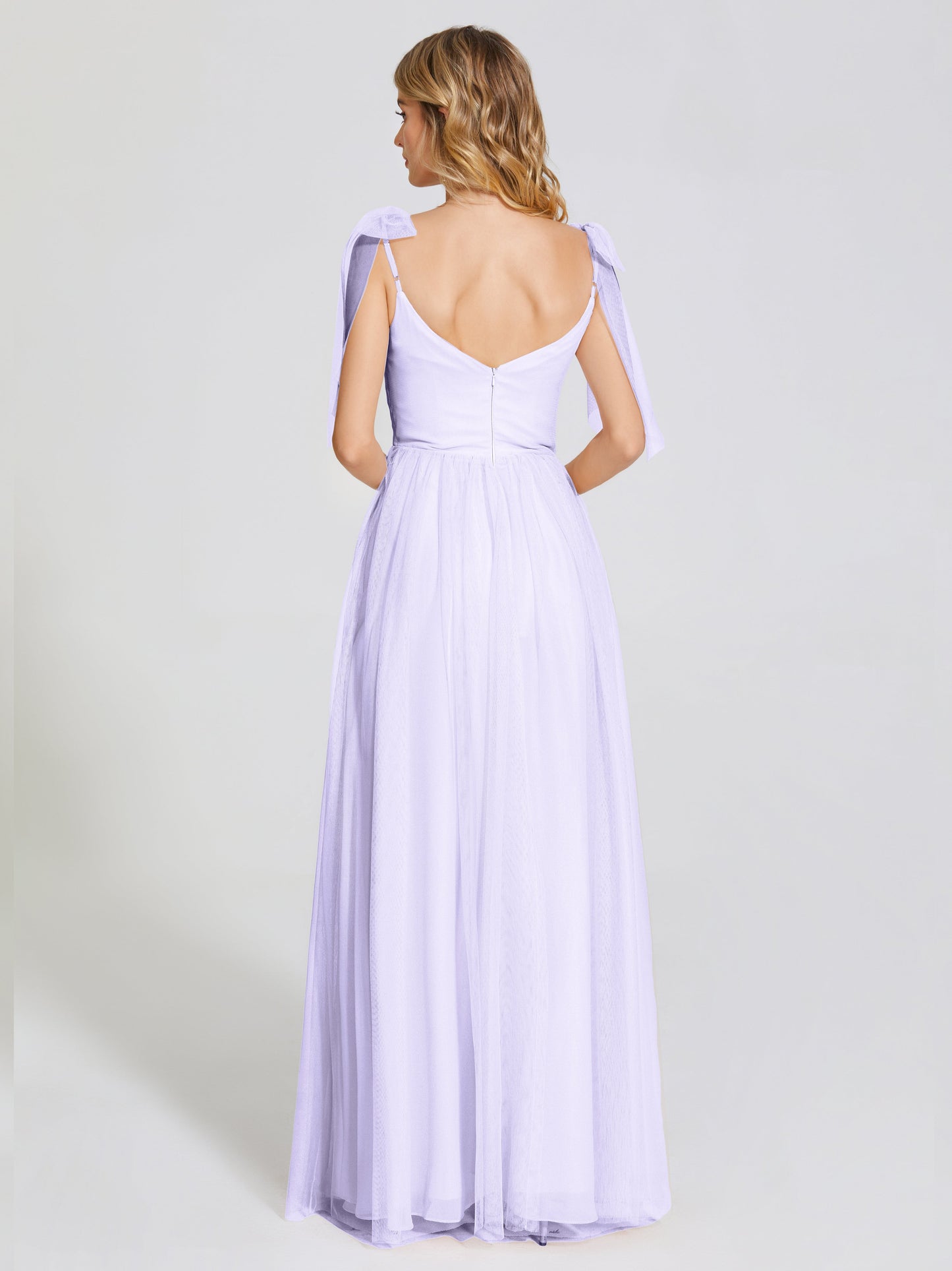 Diana Detachable Bow-knot Straps Tulle Bridesmaid Dress