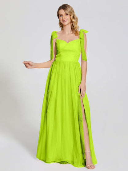 Diana Detachable Bow-knot Straps Tulle Bridesmaid Dress