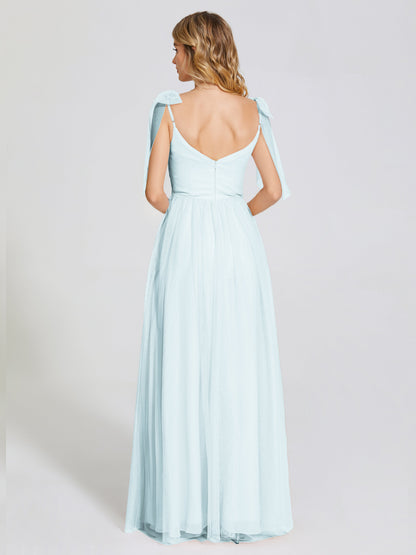 Diana Detachable Bow-knot Straps Tulle Bridesmaid Dress