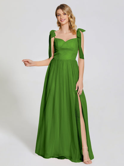 Diana Detachable Bow-knot Straps Tulle Bridesmaid Dress