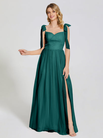 Diana Detachable Bow-knot Straps Tulle Bridesmaid Dress