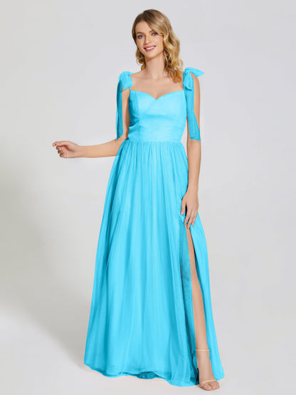 Diana Detachable Bow-knot Straps Tulle Bridesmaid Dress