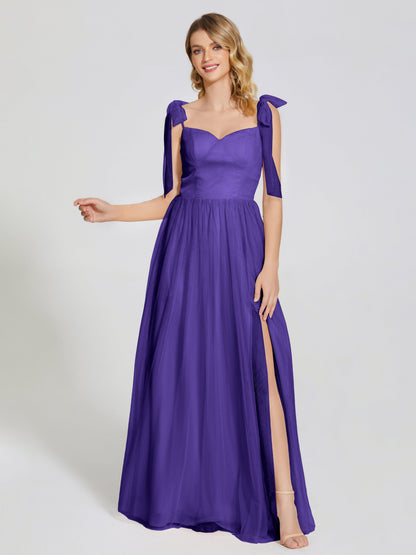 Diana Detachable Bow-knot Straps Tulle Bridesmaid Dress