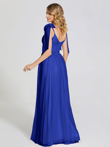 Diana Detachable Bow-knot Straps Tulle Bridesmaid Dress
